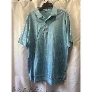 Peter Millar Mens Size X Large Blue Golf Shirt Vining Sparks Golf Club